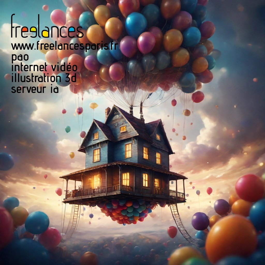 Pao mise en page internet vidéo illustration 3d serveur IA générative AI freelance paris studio de création magazines mq4kabv0